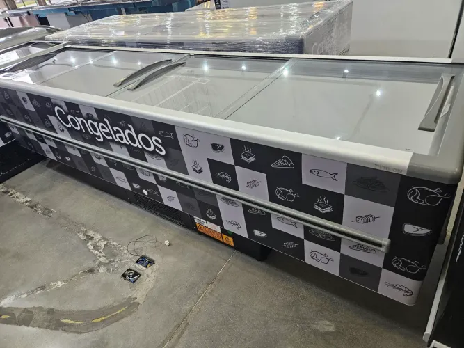 ilha de 820L para congelados - 2 anos de garantia