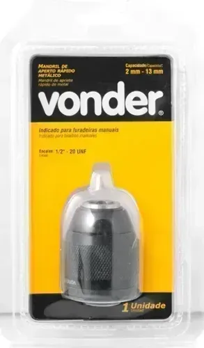 Mandril 1/2 Aperto Rápido 13mm Vonder Muito Forte E Pratico