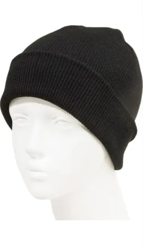 Touca de Lã Gorro Preto - Tamanho Único