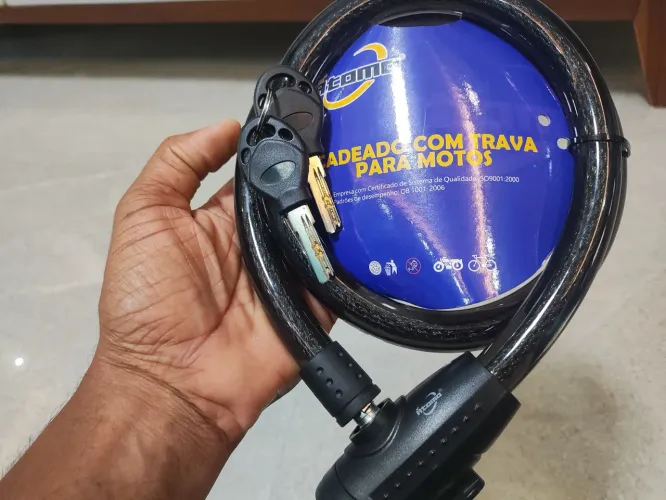 Cadeado para bicicleta ou moto, grosso - já é o menor valor 