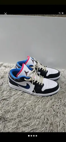 Air Jordan 1 Low 'white Industrial Blue Siren (Usado)