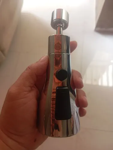 Bico Arejador Para Torneira 3 Modos Gira 360° Cor Prata