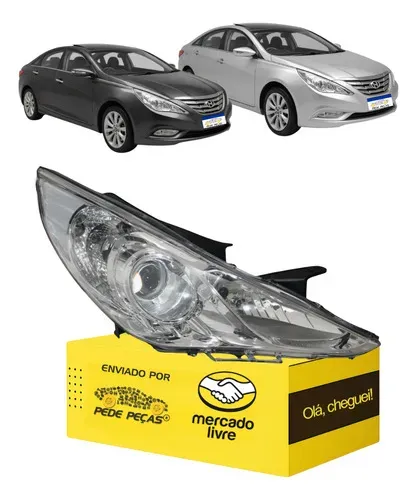 Farol Direito Sonata 2011 2012 2013 Manual Sem Xenon Direito/passageiro