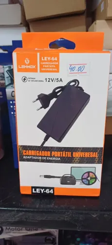 Fonte Carregador Portátil Universal 12V/5A