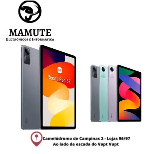 Tablet Xiaomi Redmi Pad Se 128 Gb + 4Gb ram - Cinza, Verde e Roxo