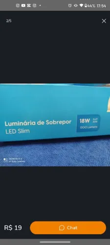 Lâmpadas sobre por slim led c/10 