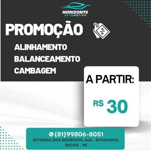 Promoção Alinhamento, Balanceamento , Cambagem a partir de R$30