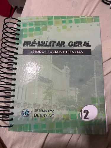 Apostila XYZ Pré militar Geografia história Física e química Vol. 2 colégio naval espcex