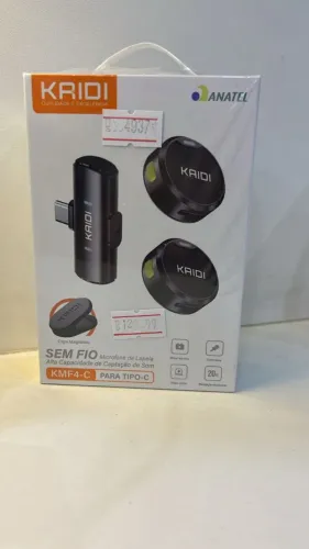 Microfone Duplo Para Celular Tipo C Sem Fio Profissional Lapela Kaidi Kmf4 - Loja Coimbra