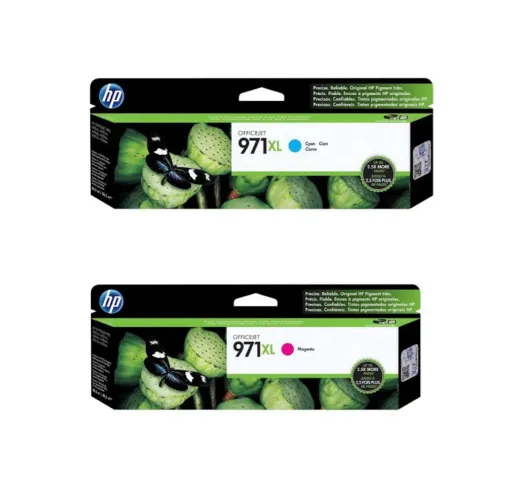 Lote de Cartuchos de Tinta HP 971XL Cyan e Magenta Original