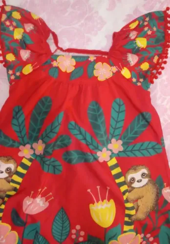 Vestido Infantil Tropical