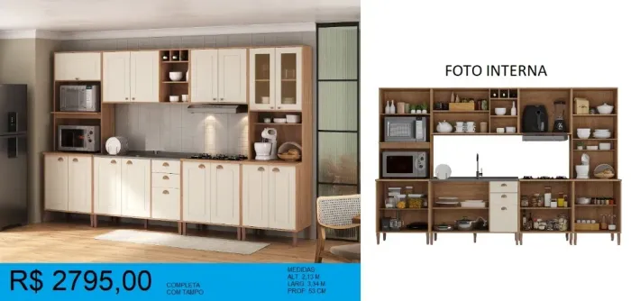 Cozinha modulada americana - SUPER PROMOÇÃO- Entrega e montagem GRATIS