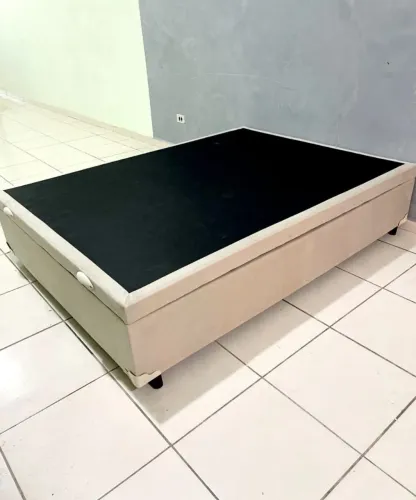 CAMA ELEGANT COM BAÚ Á PISTÃO Á GÁS CASAL FRETE GRÁTIS