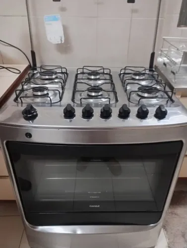 Fogão Consul inox 6 bocas 