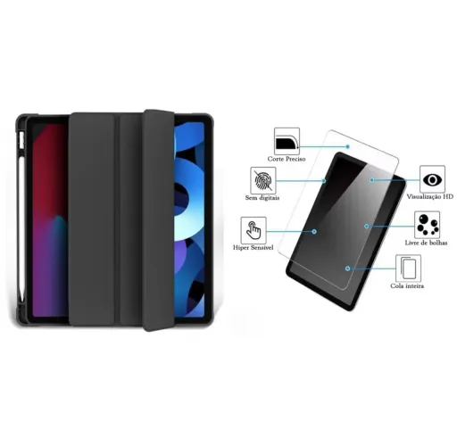 Capa com Película para iPad 9/10/11 air 4/5/6 