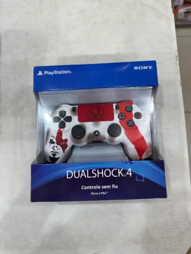 Controle Ps4 God of war personalizado branco novo lacrado Playstation 4 Pc Android