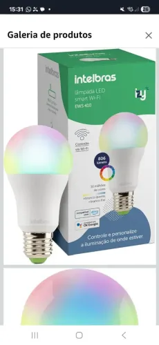 Lâmpada Smart Inteligente EWS 410 com  Wi-Fi compatível com Alexa Intelbra