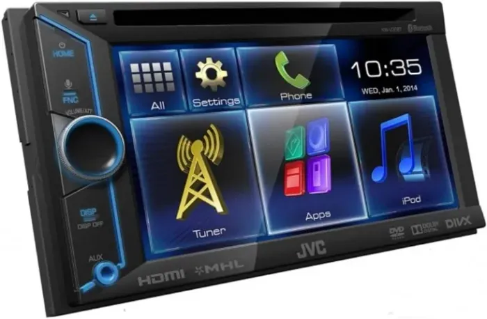 CENTRAL MULTIMIDIA JVC  (BLUETOOTH/CD/USB/RADIO)