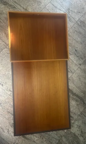 Mesa de centro madeira e aço
