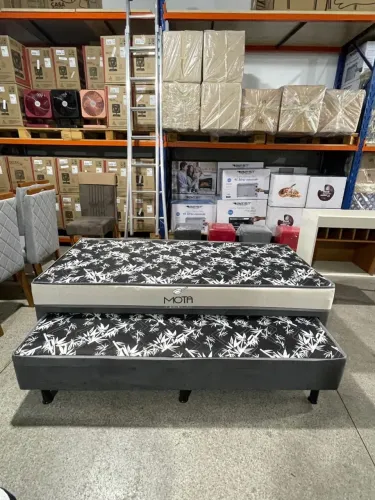 Cama Box solteiro com Cama Auxiliar