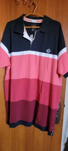 Camiseta Polo Masculina Listrada