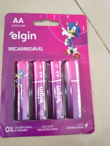 Pilhas recarregável 4 pilha elgin