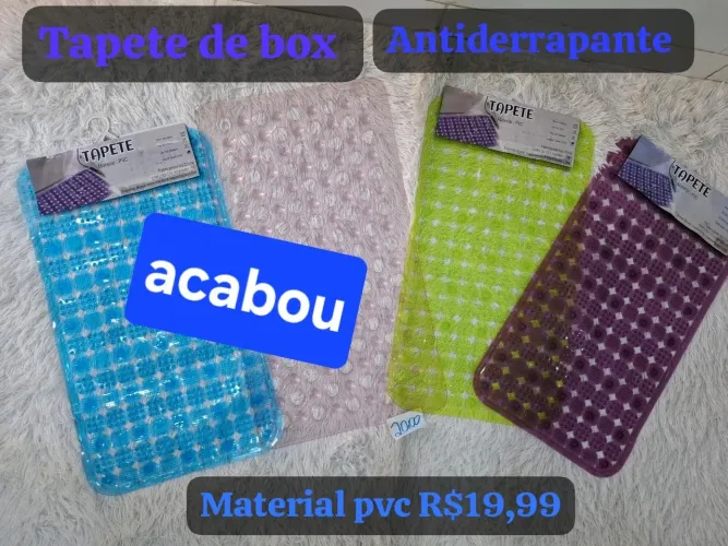 Tapete de box antiderrapante, flanela, tapete tipo toalha leiam a descrição 