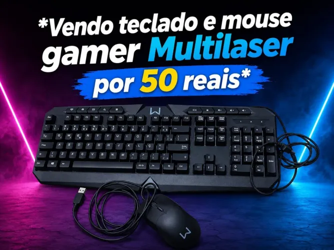 Teclado e Mouse Multilaser 