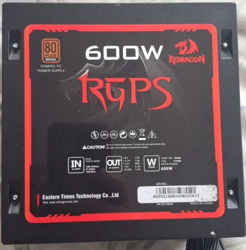 Fonte ATX Redragon 600w 80 plus bronze