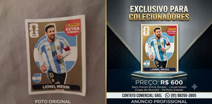 O Extra Sticker Dourado do gênio da Copa.