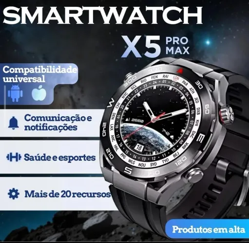 Smartwatch X5 pro Max+ 6 pulseiras 