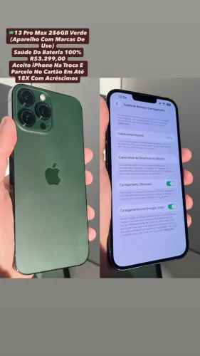 iPhone 13 Pro Max 256GB Verde ( Aparelho Com Marcas De Uso ) Usado