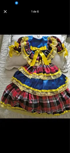 Vestido junino 8/9 anos