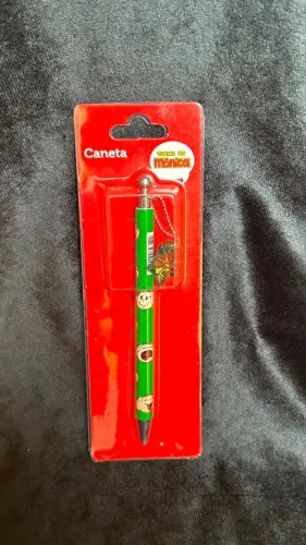 caneta com pingente turma da mônica cebolinha - papelaria fofa