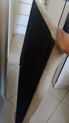 Cabeceira Estofada para Cama de Casal - Suede Bege - Excelente Estado