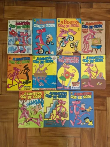 Coleção (Anos 70 e 80) 11 Gibis Quadrinhos A Pantera Cor-de-Rosa