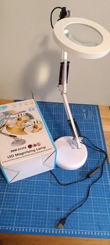 Luminária Led Lupa 8x Ring Light de Mesa Articulável 