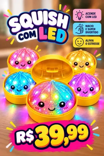 Brinquedos Squishy, Bola Spinner, E.T Estica e Puxa e muito mais