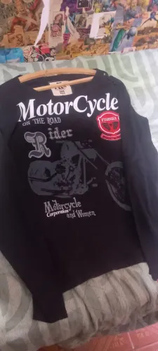 Camiseta MotorCycle 2004. Preta moto.