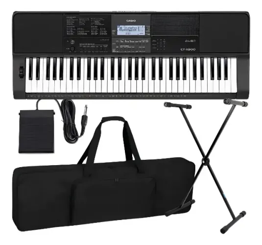 Teclado Casio CT-X800 Seminovo com Pedal , Bolsa e Suporte