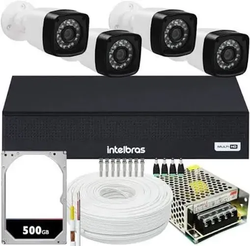 Kit 4 Câmeras Intelbras