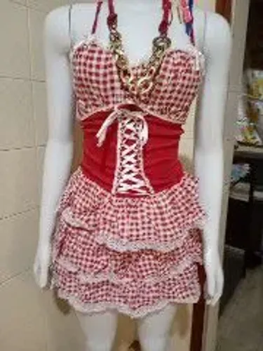 Vestido caipira adulto e criança novo