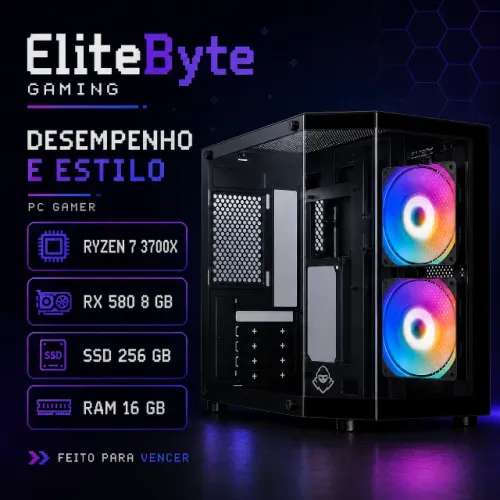 PC GAMER NOVO | RYZEN 7 | RX 580 8 GB | SSD 256 GB | RAM 16 GB