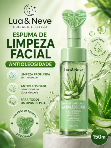Espuma de Limpeza Facial Lua & Neve Antioleosidade 150ml - Limpeza Profunda