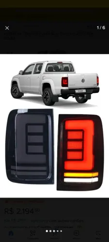 Lanterna fumê de led para Amarok 2016 a 2022