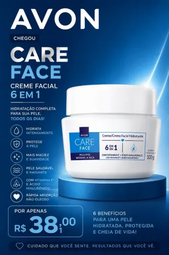 Hidratante facial Avon care