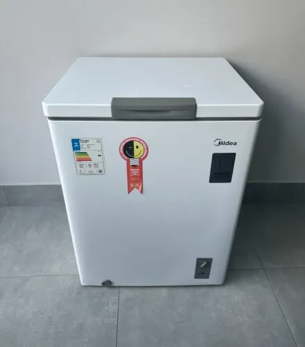 Freezer Midea 150L 1 Porta Horizontal- Branco - (Novo de Outlet) 