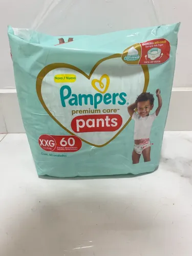 Pacote de fraldas Pampers premium care pants 60 unidades