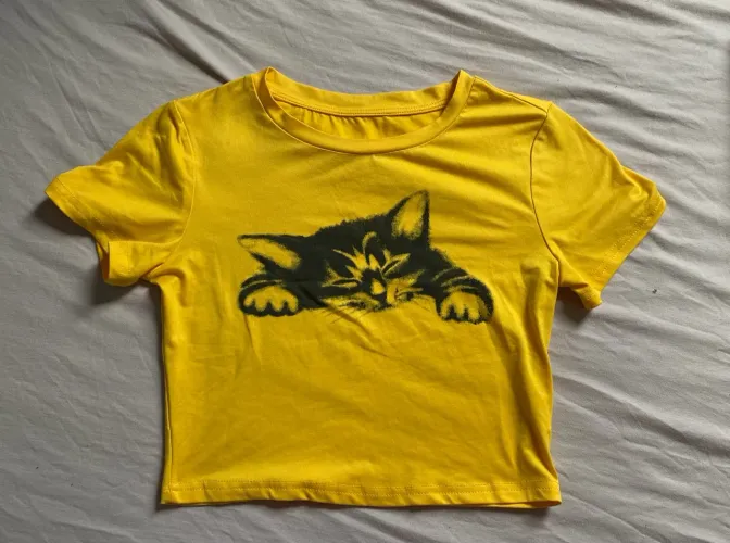Cropped Gatinho Yellow