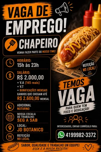 Vaga de emprego cozinha 